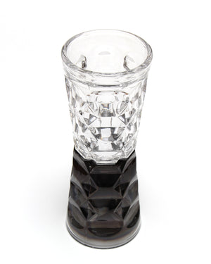 JAPANESE DRINKING GLASS TIERED FACETED COLUMNS