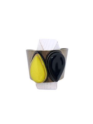 Tolemaide Ceramic and Brass Bracelet