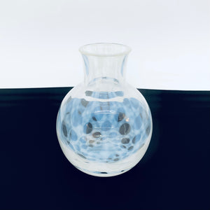 Japanese Glass Flower Vase Dot Pattern