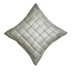 Woven Leather Pillow